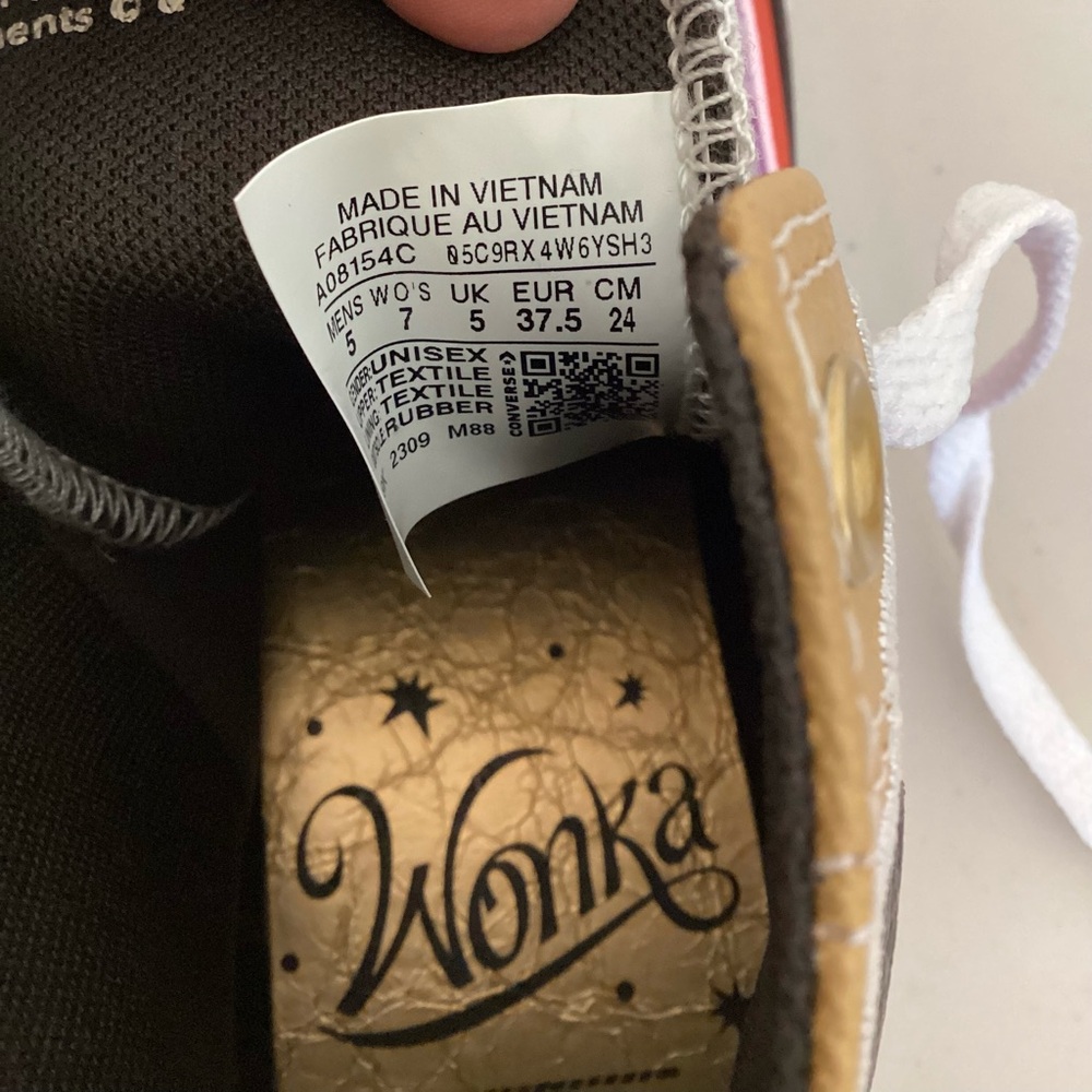 Converse 7 New Willy Wonka Chuck Taylor All Star High Purple Swirl Sneakers - Picture 7 of 15
